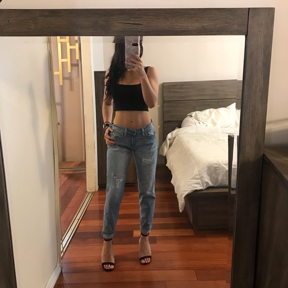 Old navy patched boyfriend skinny jeans